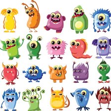 Схема вышивки «Монстрики»