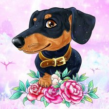 Схема вышивки «Такса»