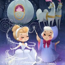 Схема вышивки «la cenicienta y el hada»