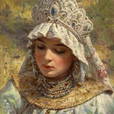 Схема вышивки «Русская красавица»