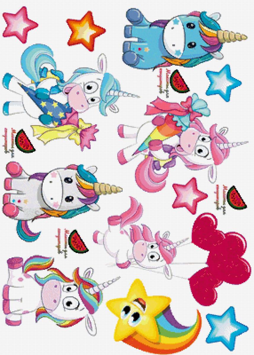 Единорожки - единорог друзья компания для девочек девочки радуга солнышко - предпросмотр