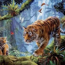 Схема вышивки «Тигр»