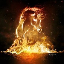 Схема вышивки «огненная лошадь»