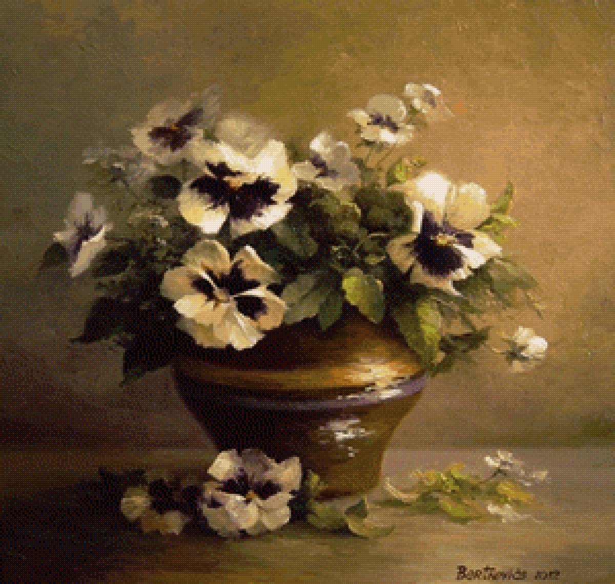 Анютины глазки - букет, цветы, анютины глазки - предпросмотр