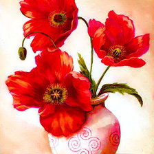 Схема вышивки «Маки»