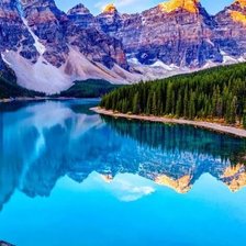 Схема вышивки «горы и озеро»