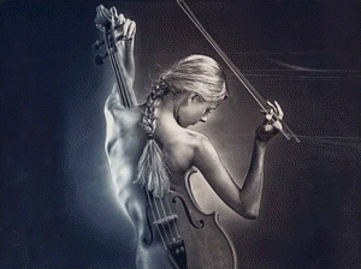 Скрипачка - скрипка, девушка - предпросмотр