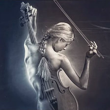 Схема вышивки «Скрипачка»