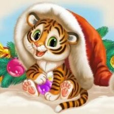 Схема вышивки «Новогодний тигренок»