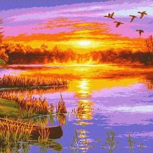 Схема вышивки «Закат»