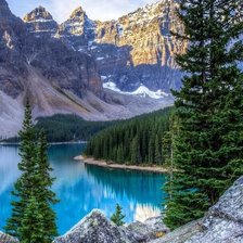 Схема вышивки «горы и озеро»