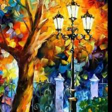 Схема вышивки «Ночные фонари»