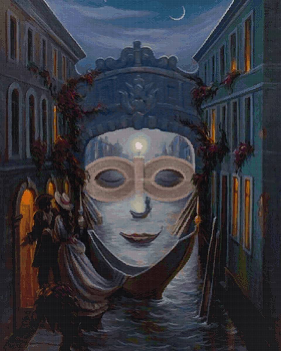 Венеция - шупляк, олег, картина, художник, маска, иллюзия - предпросмотр