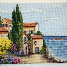 Схема вышивки «Домики у моря»