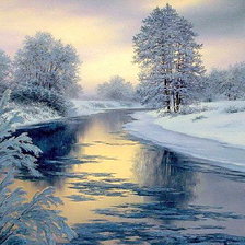 Схема вышивки «Зимний пейзаж»