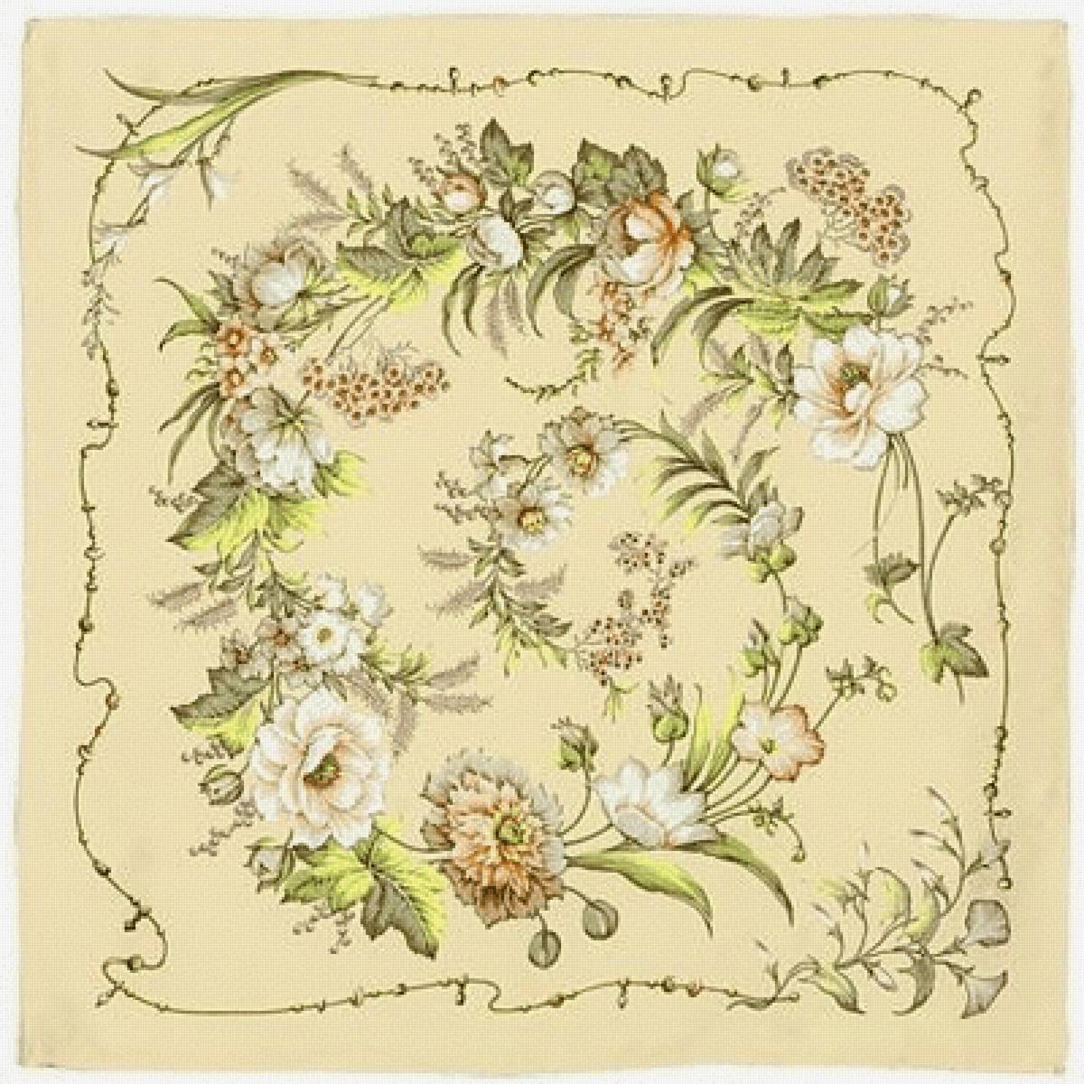 Наволочка - цветы, подушка, салфетка, скатерть, наволочка - предпросмотр