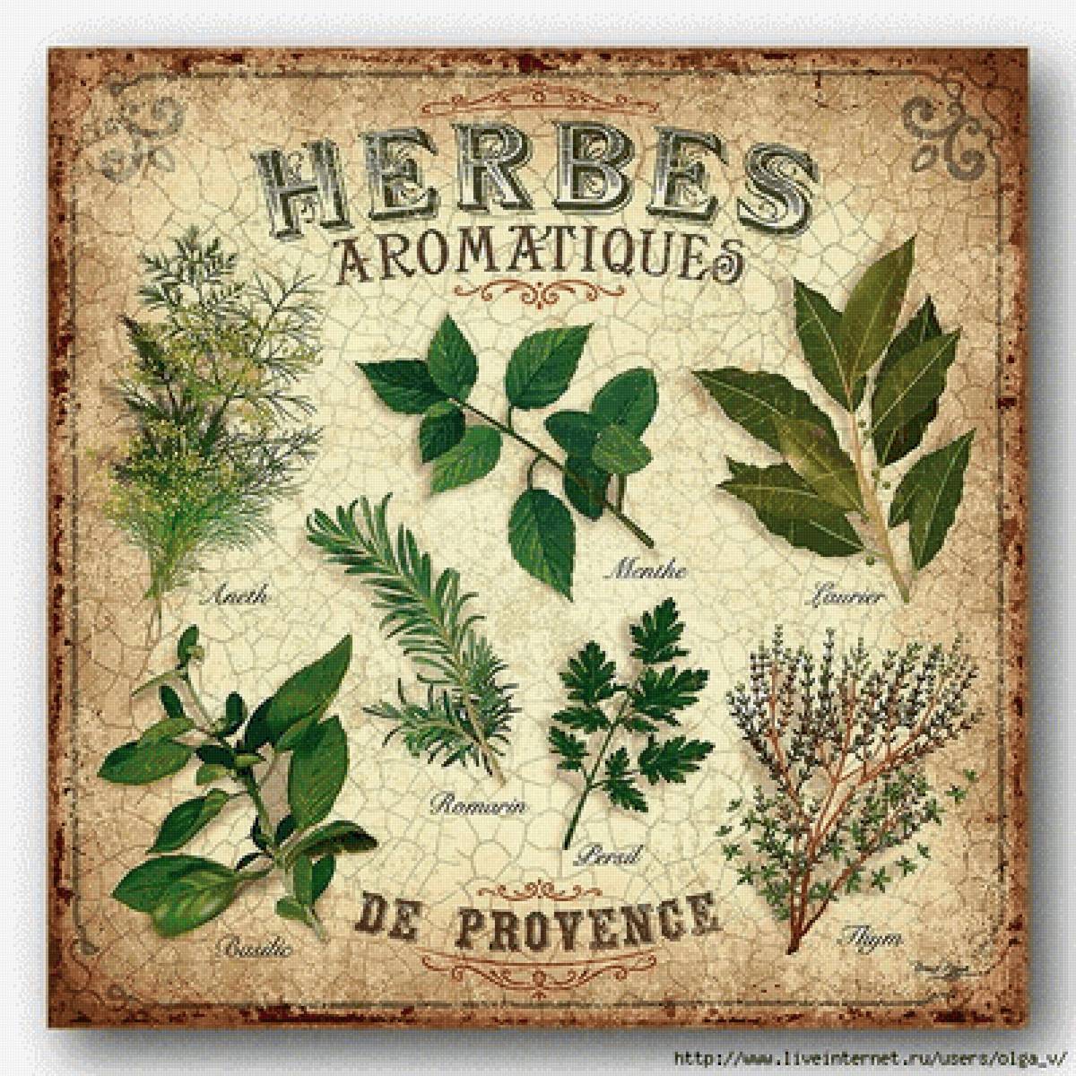 Прованские травы - подушка, прованские травы, трава, наволочка - предпросмотр