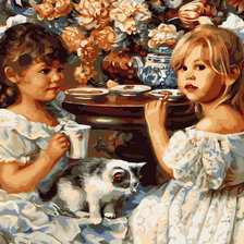 Схема вышивки «Чаепитие»