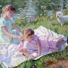 Схема вышивки «У реки»