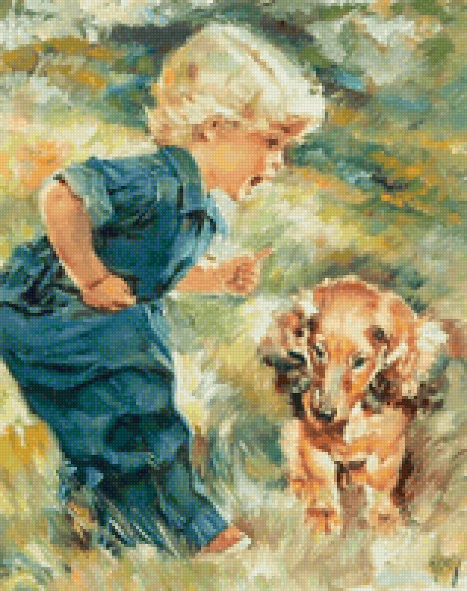 Обучение - дети. собака - предпросмотр