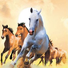 Схема вышивки «Лошади»