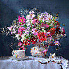 Схема вышивки «дачный букет»