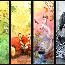 Схема вышивки «Времена года»