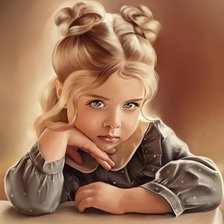 Схема вышивки «Девочка»