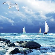 Схема вышивки «Море»