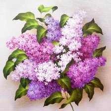 Схема вышивки «Сирень»