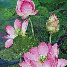 Схема вышивки «Hoa sen»