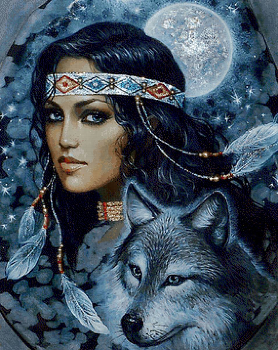 India con Lobos - indios americanos - предпросмотр