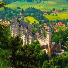 Схема вышивки «Нойшванштайн»