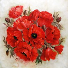 Схема вышивки «МАКИ»