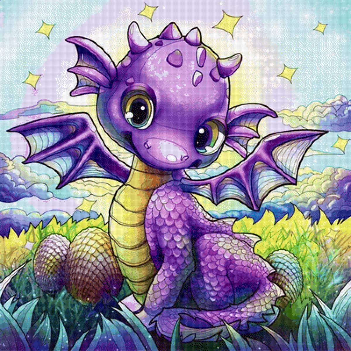 Маленький дракоша - дракон - предпросмотр