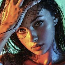 Схема вышивки «Девушка на закате»