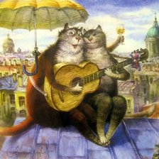 Схема вышивки «коты питера»