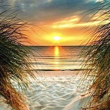 Схема вышивки «Закат на море»