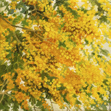 Схема вышивки «очаровательная мимоза»