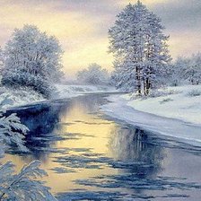 Схема вышивки «Зимний пейзаж»