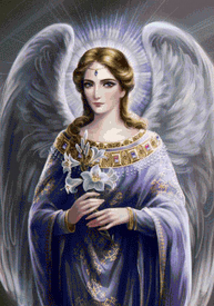 angel with a lily - religiosos - предпросмотр