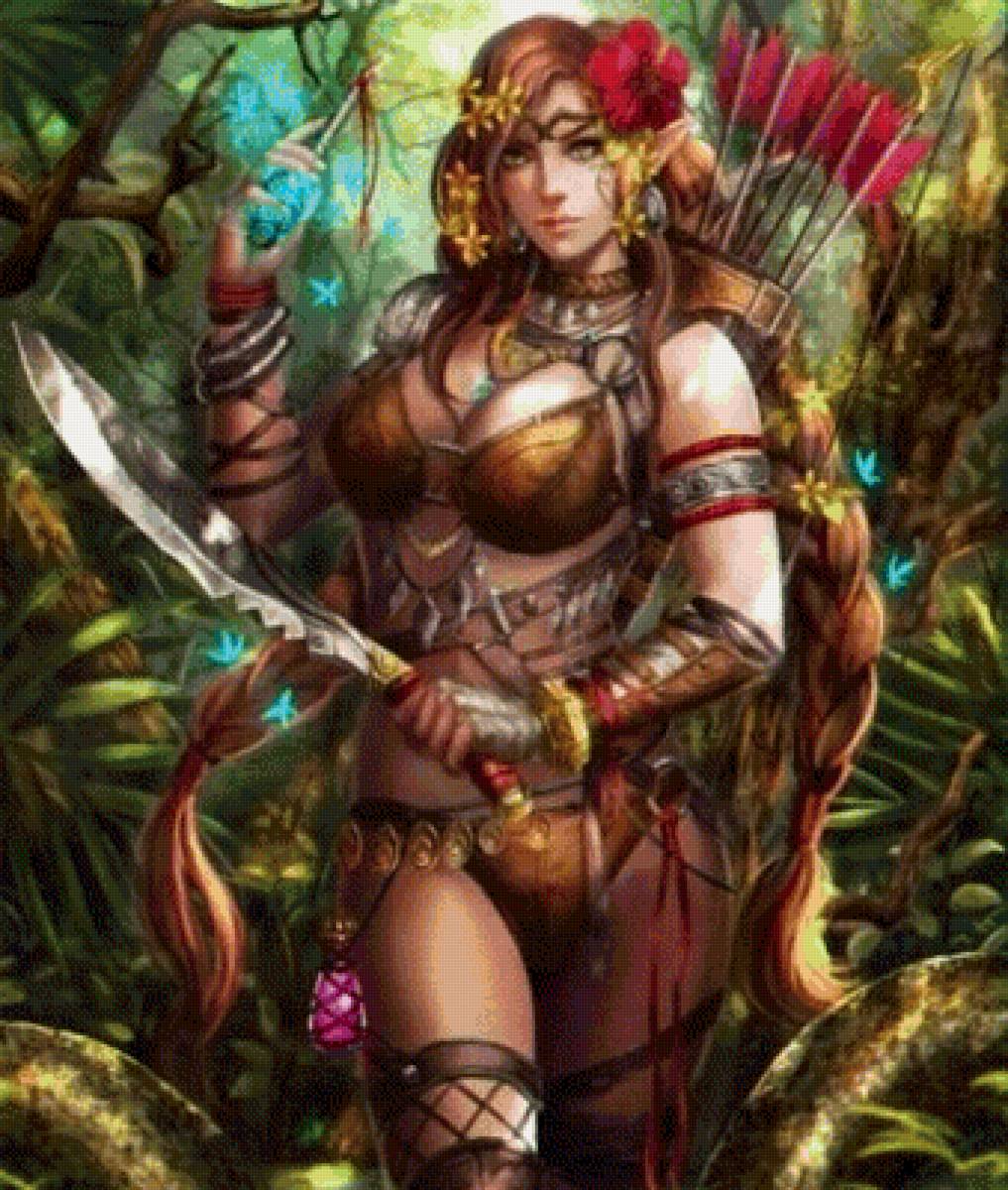 Девушка - фэнтези, иллюстрация, сказка - предпросмотр