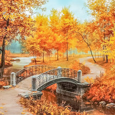 Схема вышивки «Осень в парке»