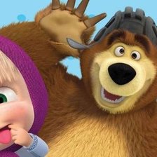 Схема вышивки «Маша и медведь😛»