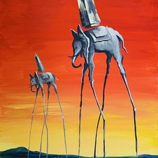 Схема вышивки «Слоны Дали»