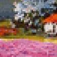 Предпросмотр схемы вышивки «дом, цветы, поля» (№2501562)