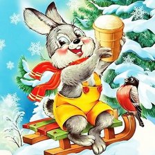 Схема вышивки «Новогодний кролик»