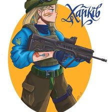 Схема вышивки «Девушка ЗСУ»