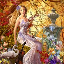 Схема вышивки «Райский сад.»