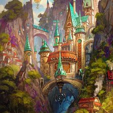 Схема вышивки «замок»